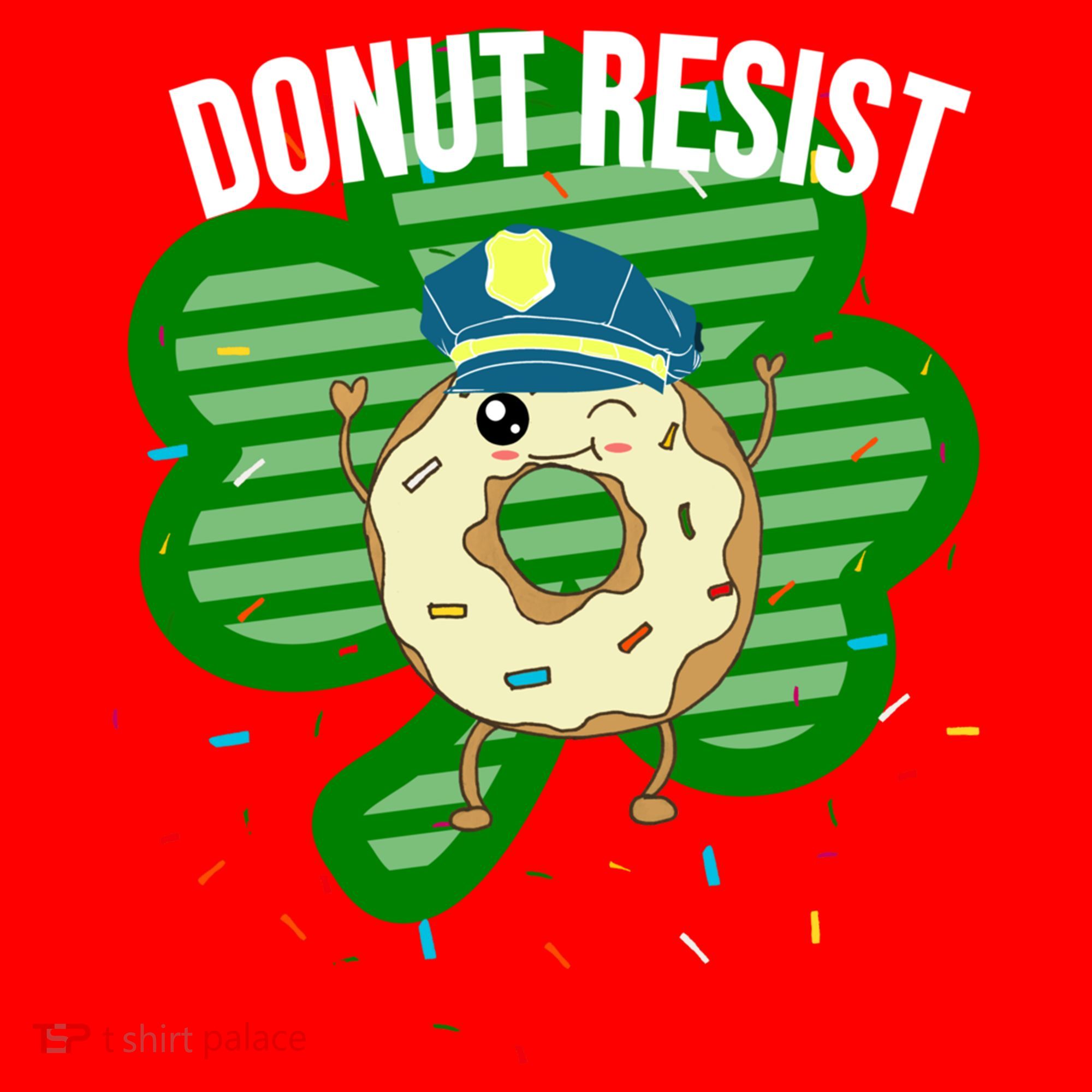 Donut Resist Funny Police Officer Irish St Patricks Day Meme Gift Santa Hat