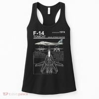 Dinosaurus Rekx F 14 Tomcat Fighter Jet Women's Tank Top thumb 0
