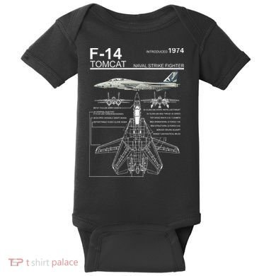 Dinosaurus Rekx F 14 Tomcat Fighter Jet Baby Bodysuit