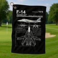 Dinosaurus Rekx F 14 Tomcat Fighter Jet Golf Towel thumb 1
