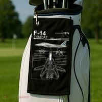 Dinosaurus Rekx F 14 Tomcat Fighter Jet Golf Towel thumb 2