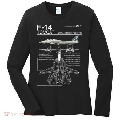 Dinosaurus Rekx F 14 Tomcat Fighter Jet Women's Long Sleeve Shirt