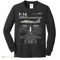 Dinosaurus Rekx F 14 Tomcat Fighter Jet Kids Long Sleeve Shirt thumb 0