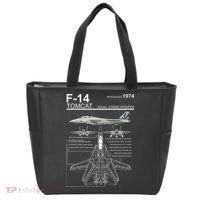 Dinosaurus Rekx F 14 Tomcat Fighter Jet Tote Bag thumb 0
