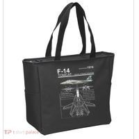 Dinosaurus Rekx F 14 Tomcat Fighter Jet Tote Bag thumb 2