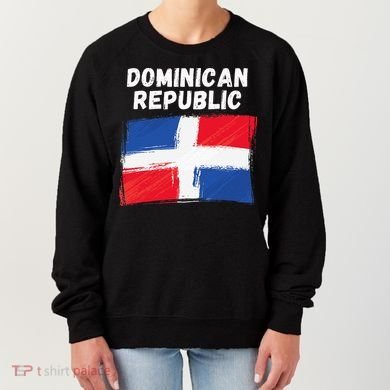 Dominican Republic Flag Retro Distressed Flag Women's Sweatshirt