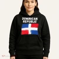 Dominican Republic Flag Retro Distressed Flag Hoodie thumb 5
