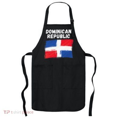 Dominican Republic Flag Retro Distressed Flag Apron
