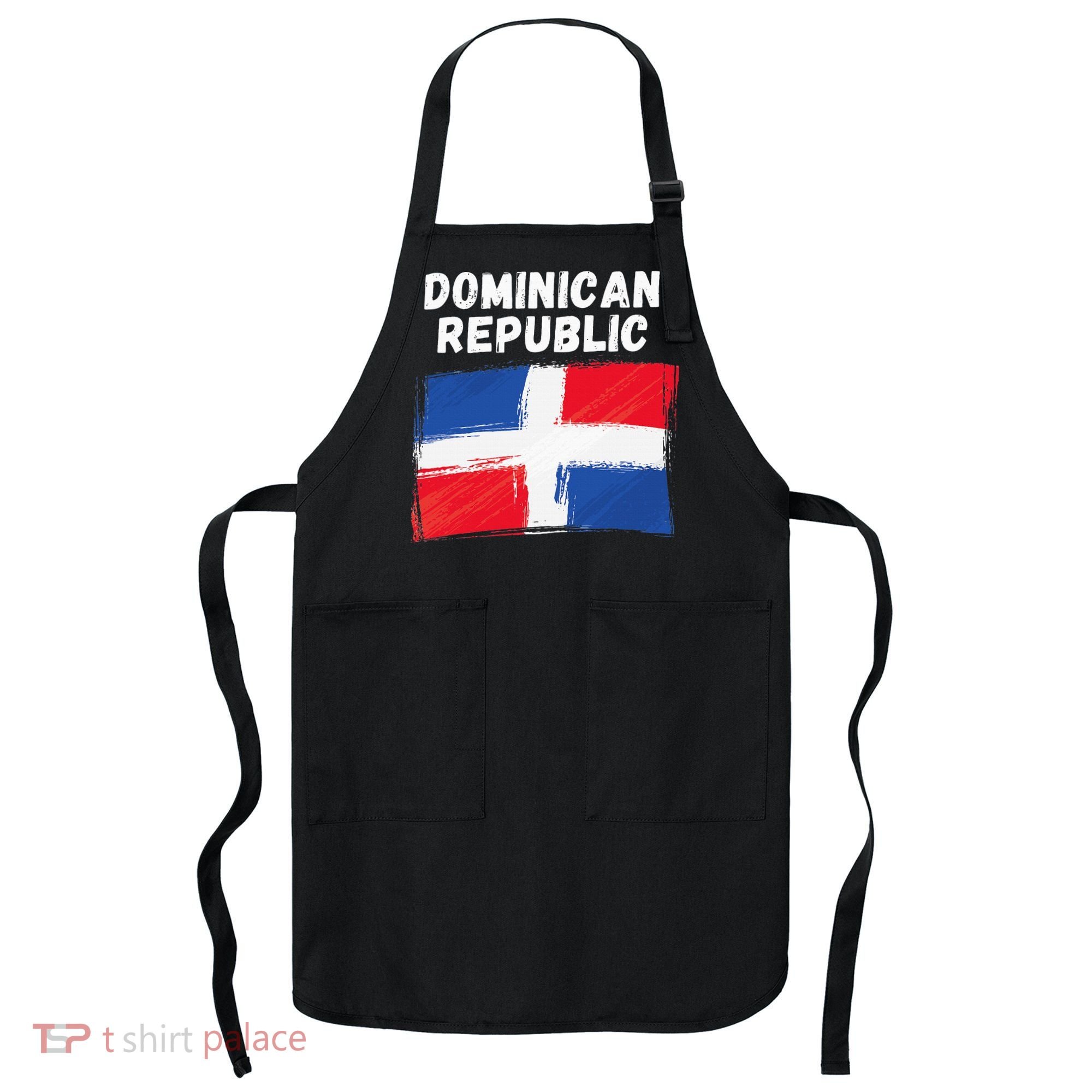 Dominican Republic Flag Retro Distressed Flag Apron