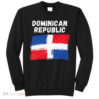 Dominican Republic Flag Retro Distressed Flag Sweatshirt