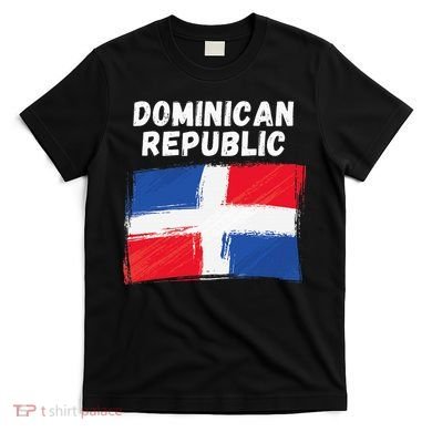 Dominican Republic Flag Retro Distressed Flag T-Shirt