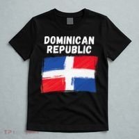 Dominican Republic Flag Retro Distressed Flag T-Shirt thumb 5