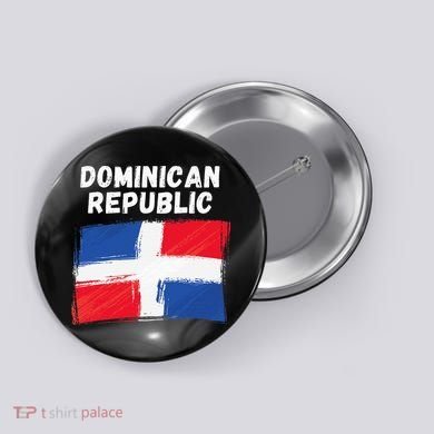 Dominican Republic Flag Retro Distressed Flag Button