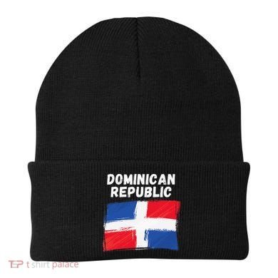 Dominican Republic Flag Retro Distressed Flag Beanie