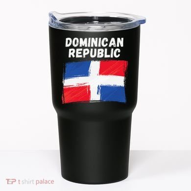 Dominican Republic Flag Retro Distressed Flag Tumbler