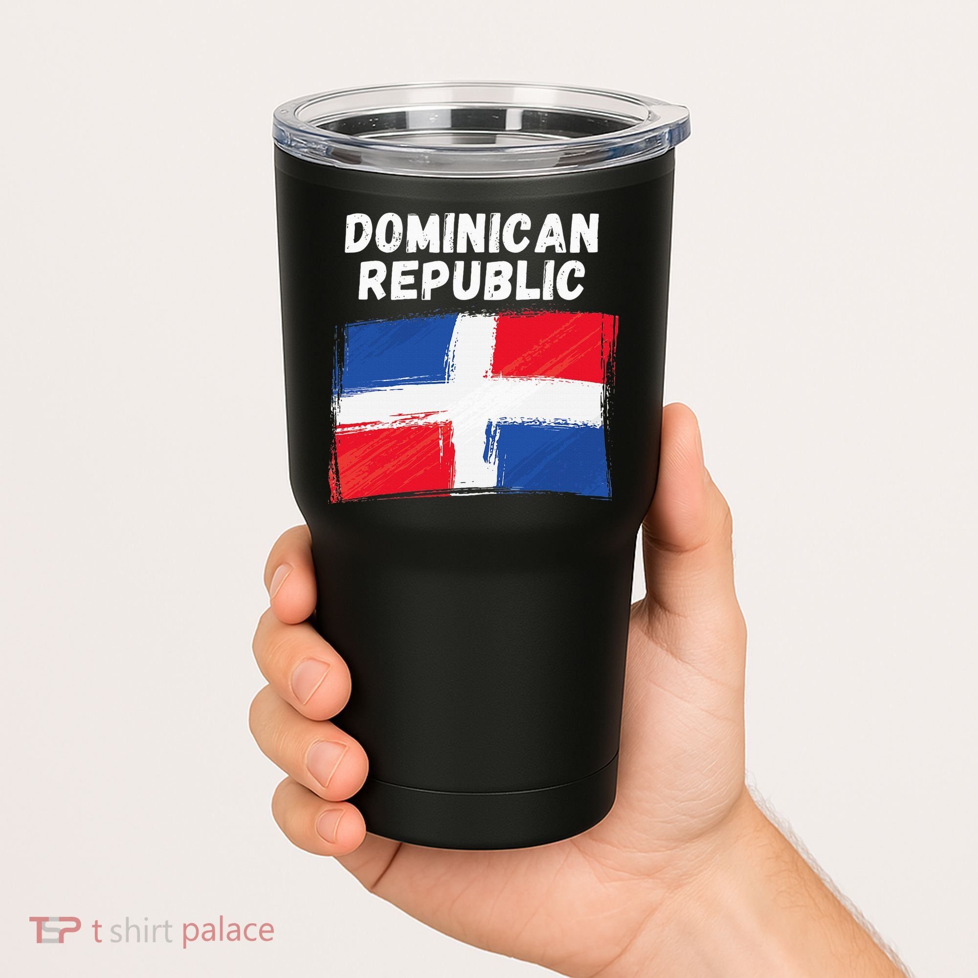Dominican Republic Flag Retro Distressed Flag Tumbler