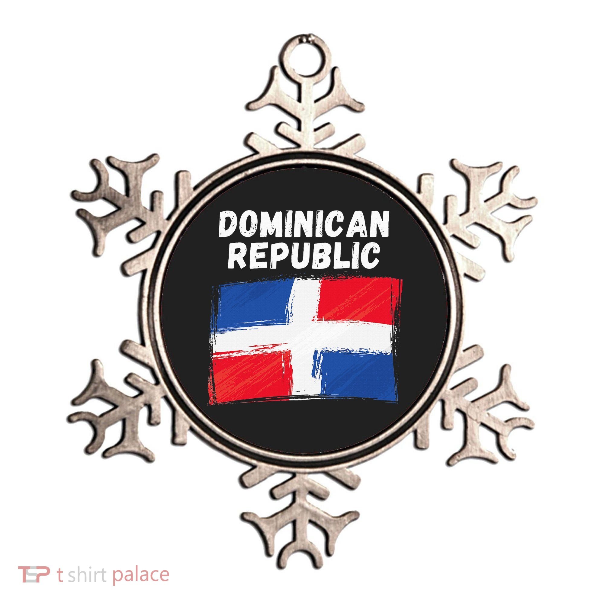 Dominican Republic Flag Retro Distressed Flag Ornament