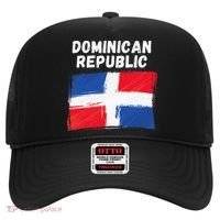 Dominican Republic Flag Retro Distressed Flag Hat thumb 0