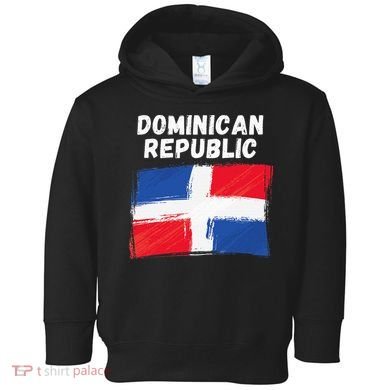 Dominican Republic Flag Retro Distressed Flag Toddler Hoodie