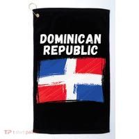 Dominican Republic Flag Retro Distressed Flag Golf Towel thumb 0