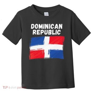 Dominican Republic Flag Retro Distressed Flag Toddler T-Shirt