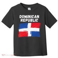 Dominican Republic Flag Retro Distressed Flag Toddler T-Shirt thumb 0