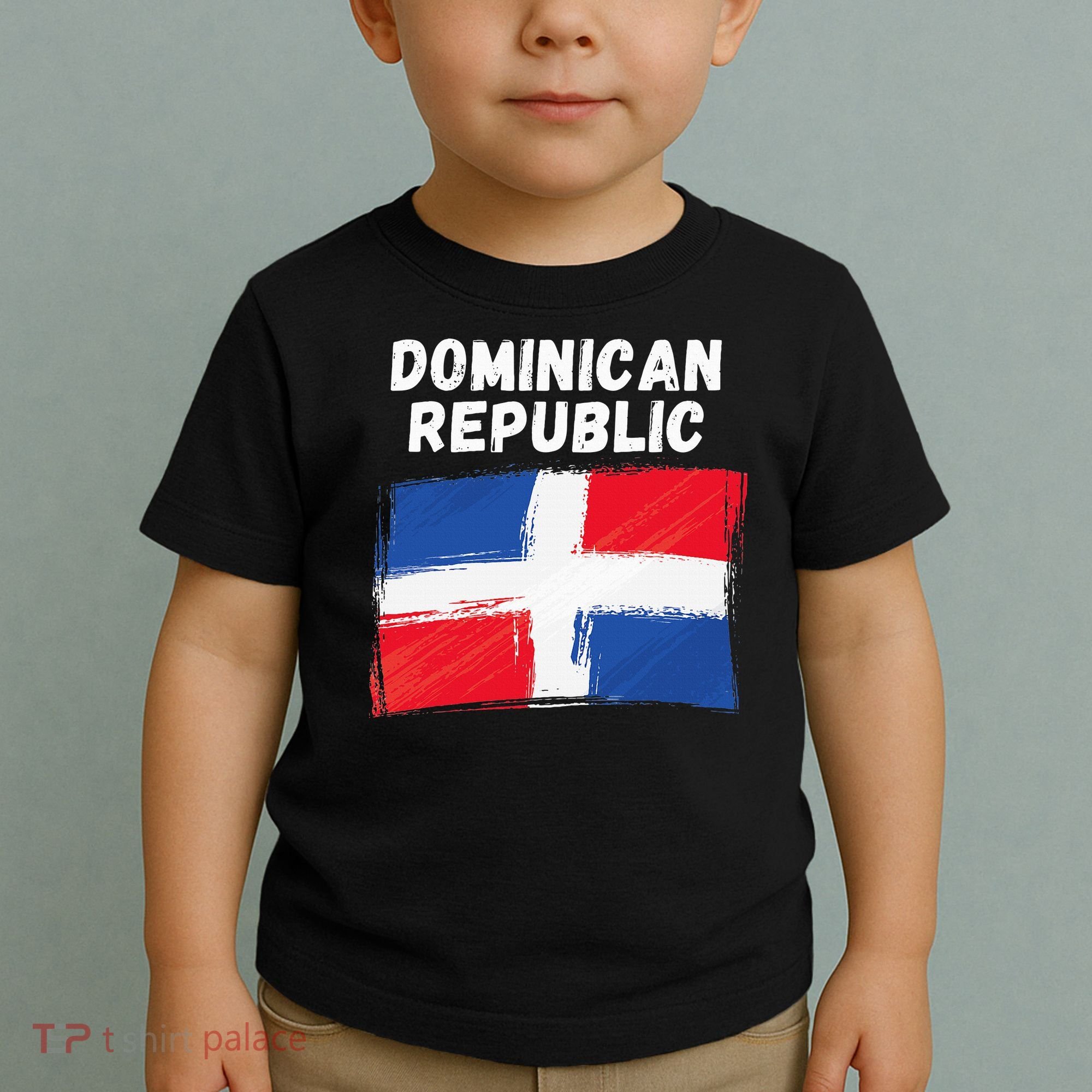 Dominican Republic Flag Retro Distressed Flag Toddler T-Shirt