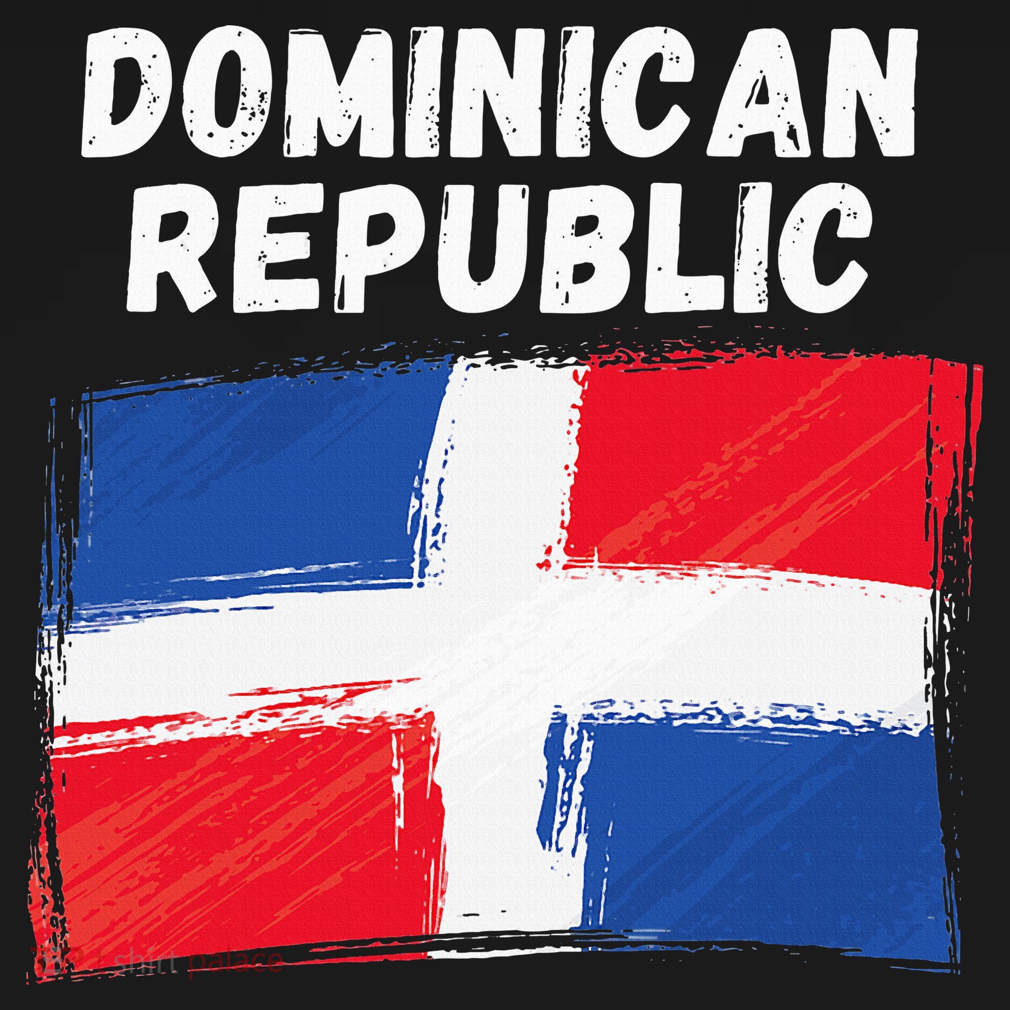 Dominican Republic Flag Retro Distressed Flag Women's Long Sleeve Shirt