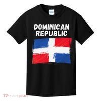 Dominican Republic Flag Retro Distressed Flag Kids T-Shirt thumb 0