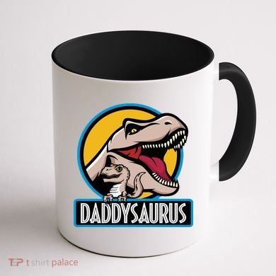 Daddysaurus Rex Fathers Day Coffee Mug back