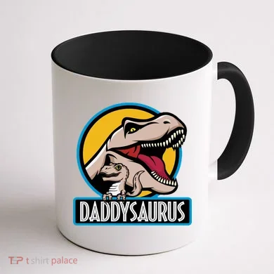 Daddysaurus Rex Fathers Day Coffee Mug back