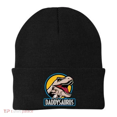 Daddysaurus Rex Fathers Day Beanie