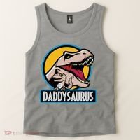 Daddysaurus Rex Fathers Day Tank Top thumb 2