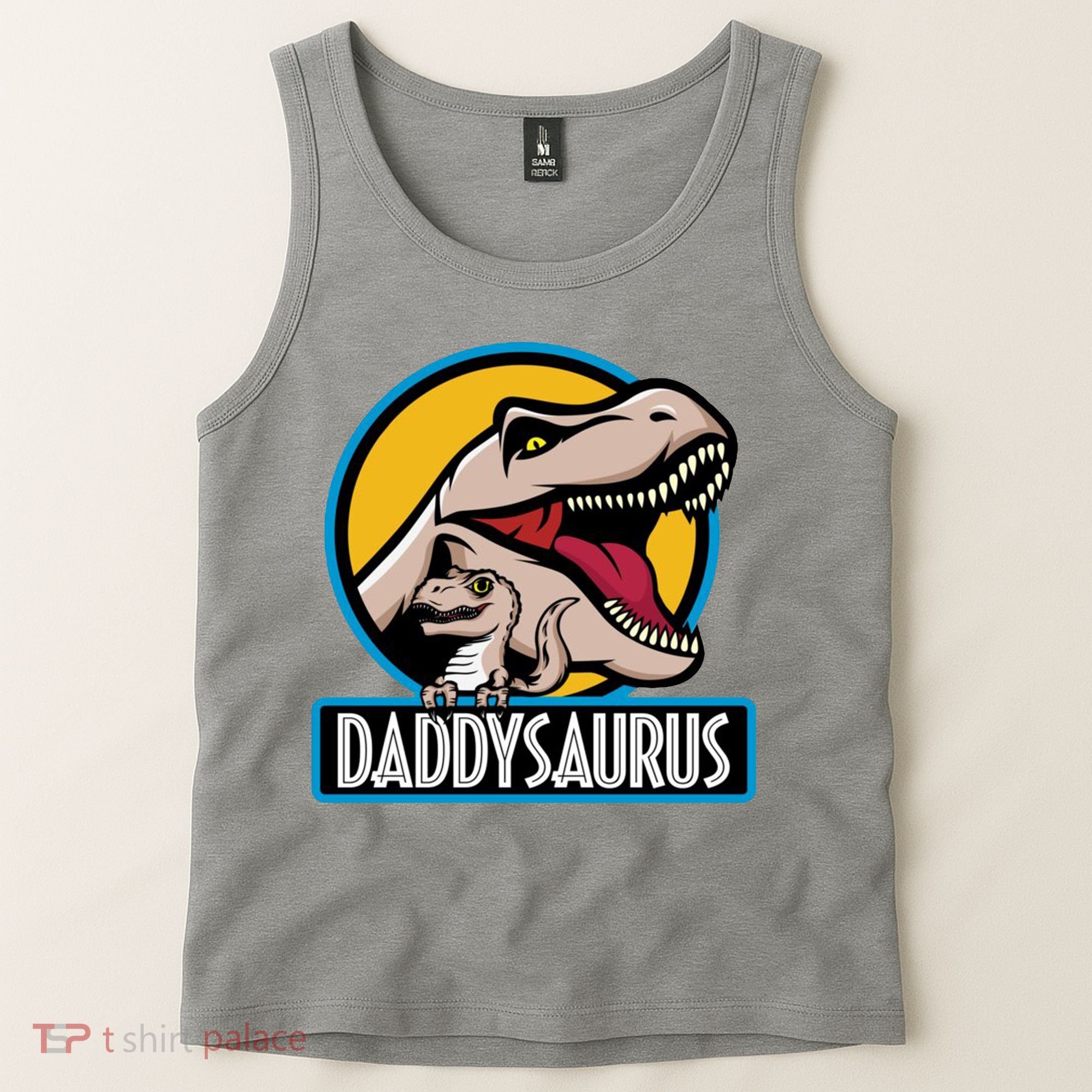 Daddysaurus Rex Fathers Day Tank Top