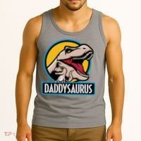 Daddysaurus Rex Fathers Day Tank Top thumb 3
