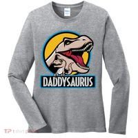 Daddysaurus Rex Fathers Day Women's Long Sleeve Shirt thumb 0