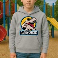 Daddysaurus Rex Fathers Day Kids Hoodie thumb 2