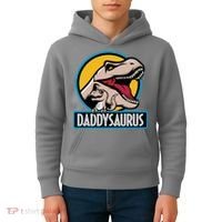 Daddysaurus Rex Fathers Day Kids Hoodie thumb 4