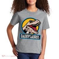 Daddysaurus Rex Fathers Day Kids T-Shirt thumb 2