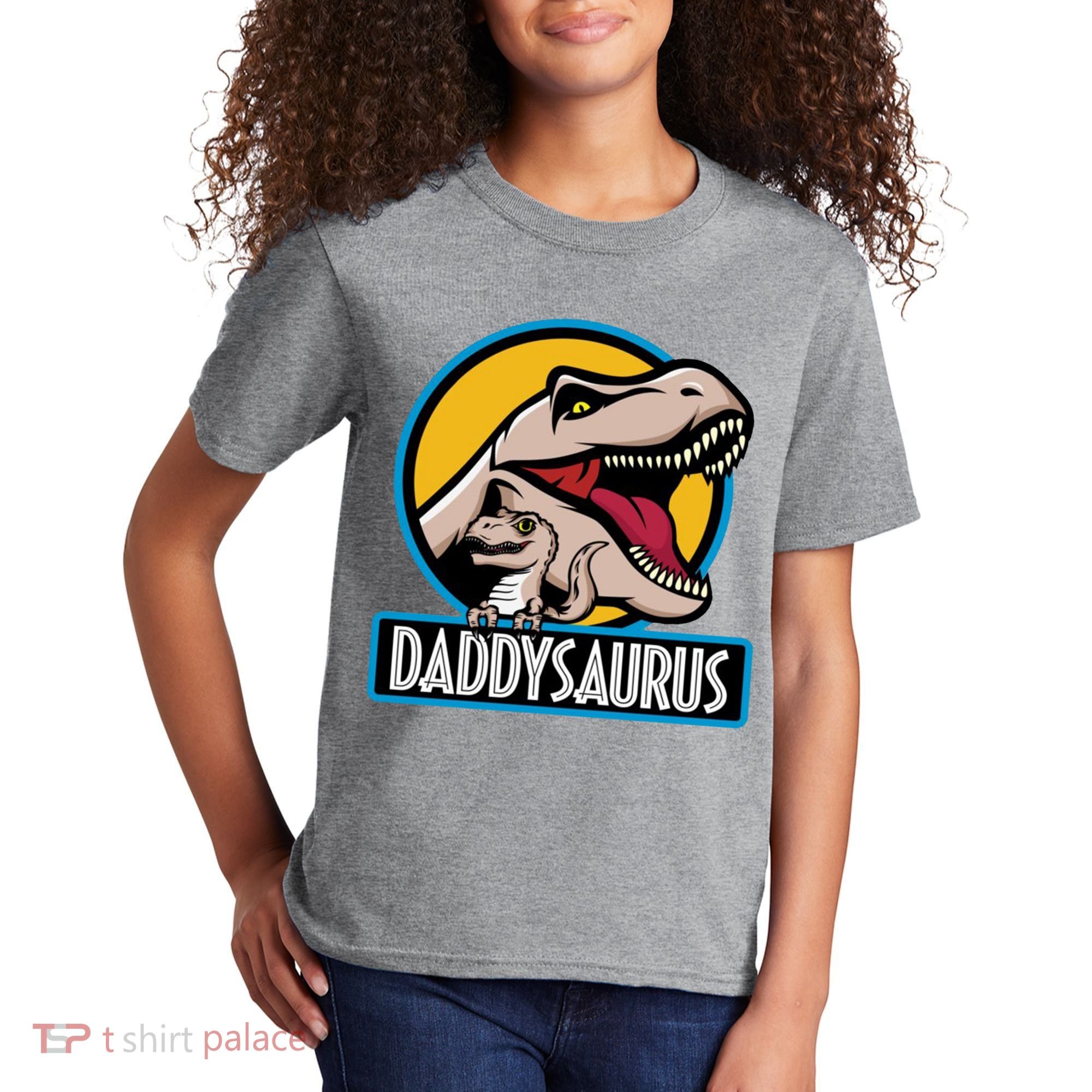 Daddysaurus Rex Fathers Day Kids T-Shirt