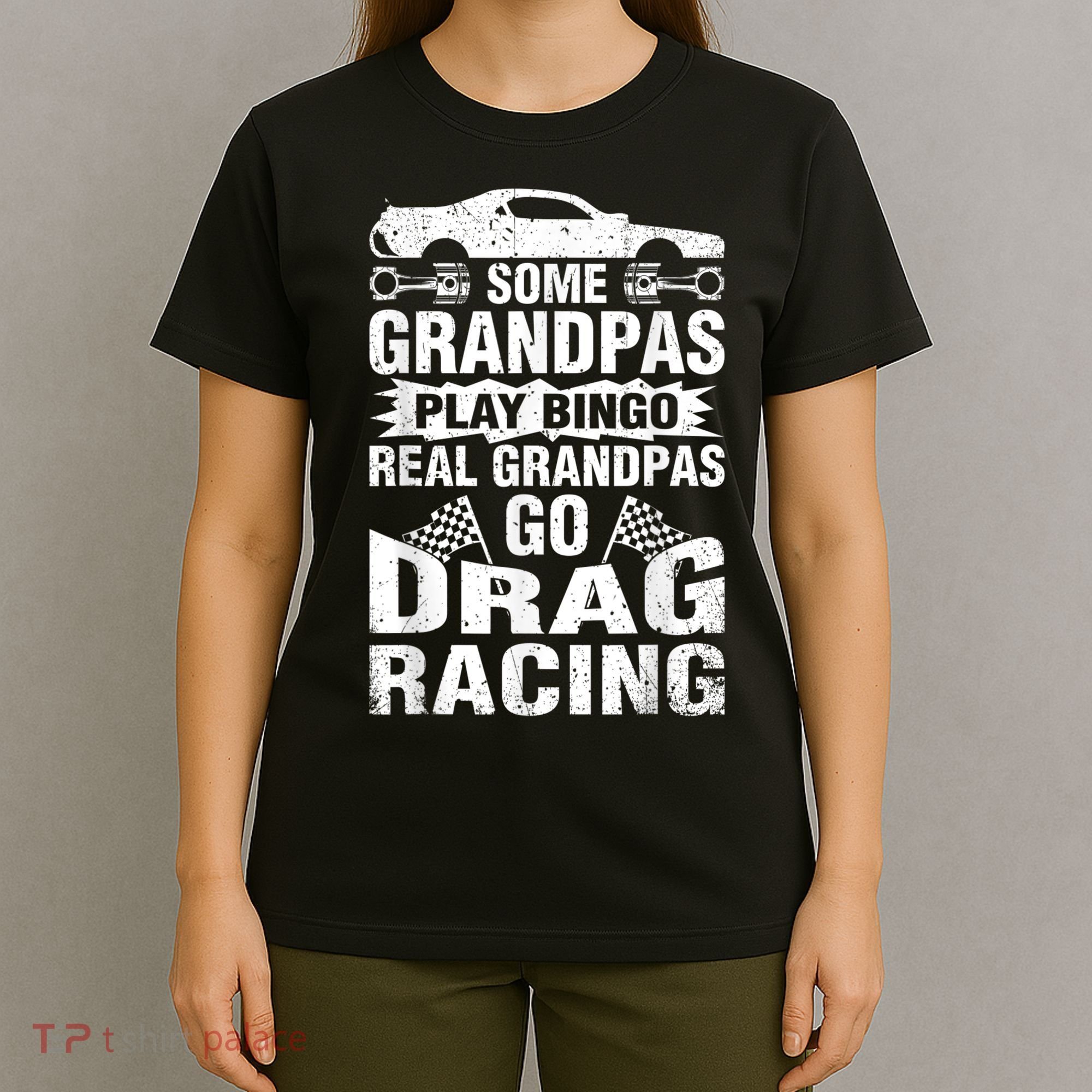 Drag Racing Grandpa Car Lover For Grandfathers MM T-Shirt