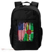 Dominican Roots Half American Flag Dominica Flag Gift Backpack thumb 0