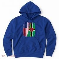 Dominican Roots Half American Flag Dominica Flag Gift Hoodie thumb 0