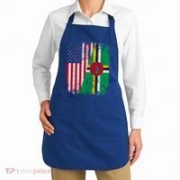 Dominican Roots Half American Flag Dominica Flag Gift Apron thumb 2