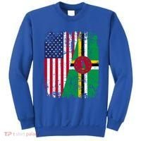 Dominican Roots Half American Flag Dominica Flag Gift Sweatshirt thumb 0