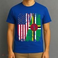 Dominican Roots Half American Flag Dominica Flag Gift T-Shirt thumb 3