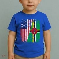 Dominican Roots Half American Flag Dominica Flag Gift Toddler T-Shirt thumb 2
