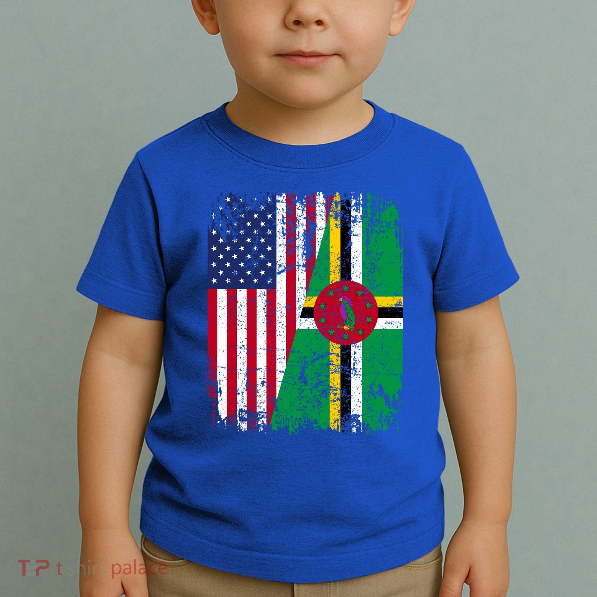 Dominican Roots Half American Flag Dominica Flag Gift Toddler T-Shirt