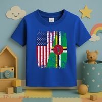 Dominican Roots Half American Flag Dominica Flag Gift Toddler T-Shirt thumb 3