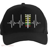 Drag Racer Heartbeat Drag Racing Race Track Light Tree Five-Panel Snapback Cap thumb 0